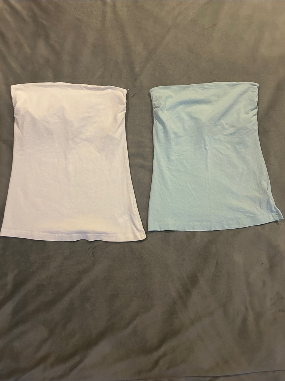 2 for $20! H&M White and blue Strapless Tube Top